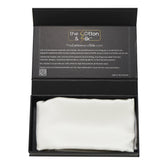King-size 22 Momme Mulberry Silk Pillowcase, Zipper Closure, Cream